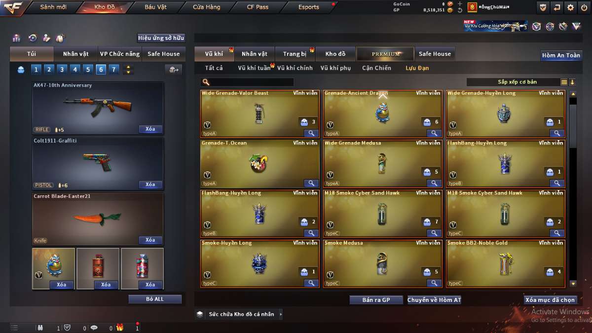 shop acc cf uy tin gia re